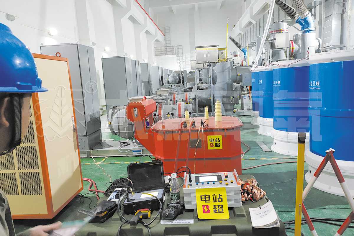 广东南网(汕头)110kv塔岗围变电站110kv 1200mm² 8km长电缆交流耐压试验